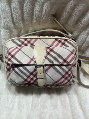 Authentic Burberry Blue Label Nova Check Nylon Crossbody Bag - Japan Exclusive